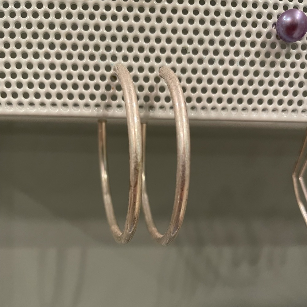 Silver Large Hoop Earrings